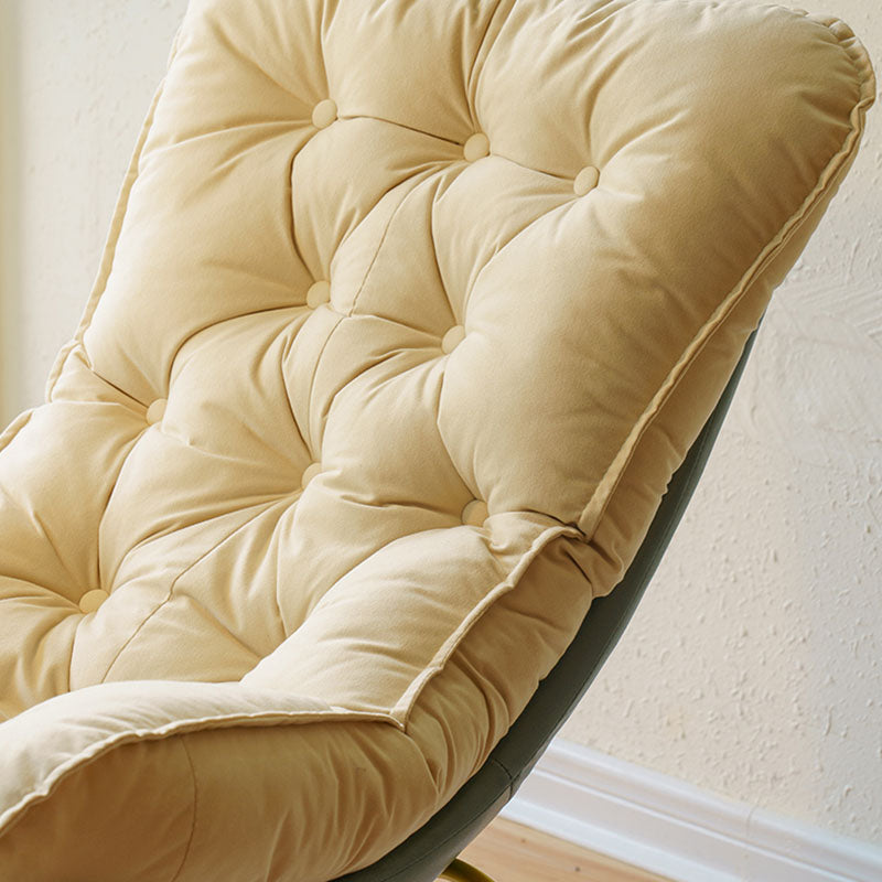 Modern Light Luxury Leisure Lazy Sofa Chair Lounge Upholstered Rocking Chair