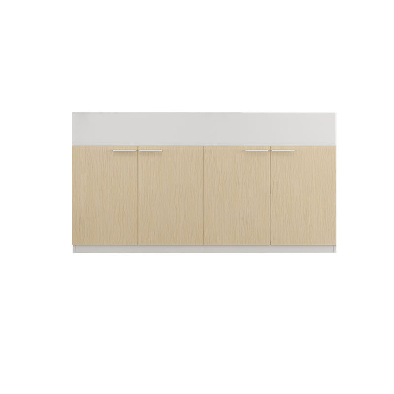 Nordic File Cabinet Color Block Oak Wood File Cabinet for Home Office