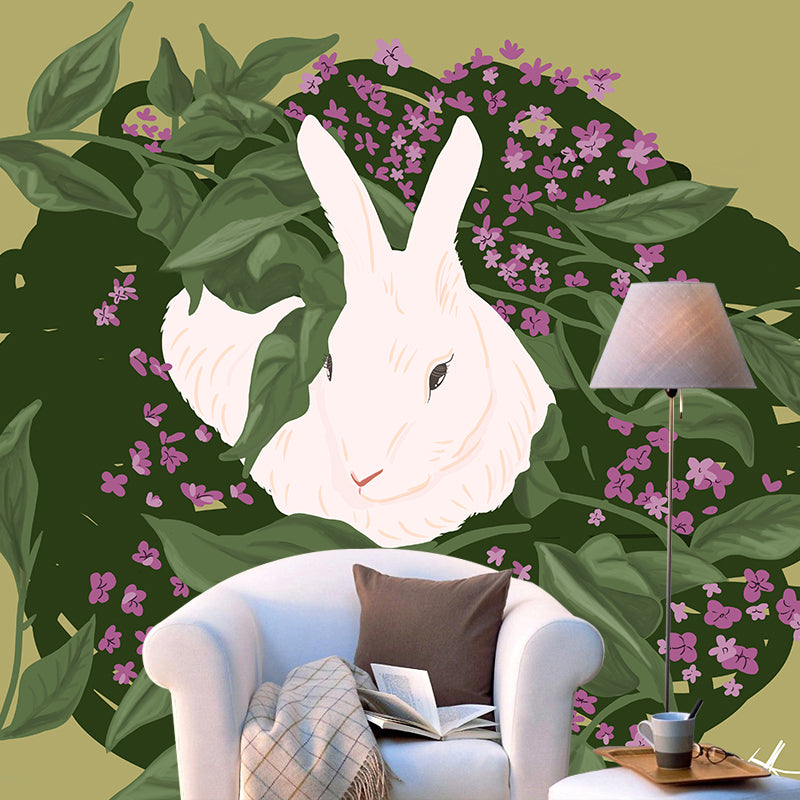 Stain Resistant Mural Wallpaper Animals Illustration Indoor Wall Mural