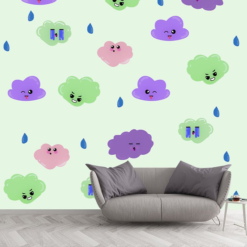 Illustration Environmental Wall Mural Wallpaper Cartoon Living Room Wall Mural