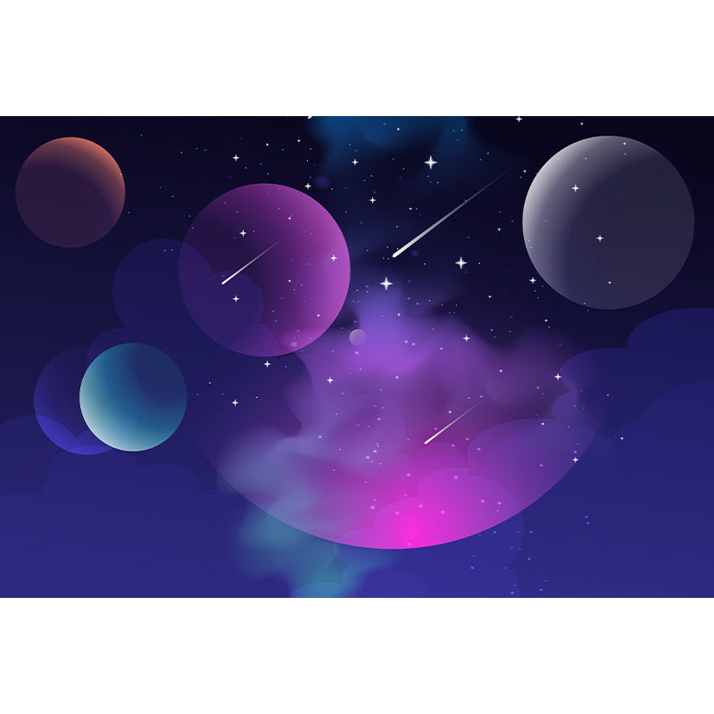 Cartoon Universe Illustration Mural Wallpaper Environment Friendly Indoor Wall Mural