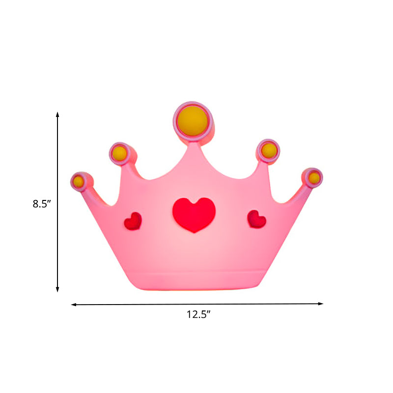 Finitura rosa a forma di corona a parete leggera fumetto con cartone animato a monte di plastica a monte lampada