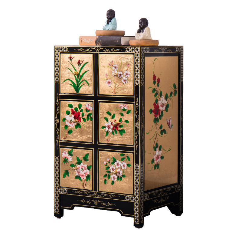 Contemporary Glam Double Dresser Birch Vertical Storage Chest Dresser for Bedroom