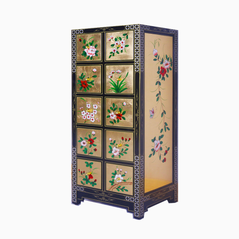 Contemporary Glam Double Dresser Birch Vertical Storage Chest Dresser for Bedroom