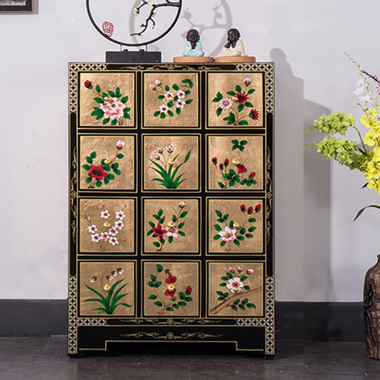 Contemporary Glam Double Dresser Birch Vertical Storage Chest Dresser for Bedroom