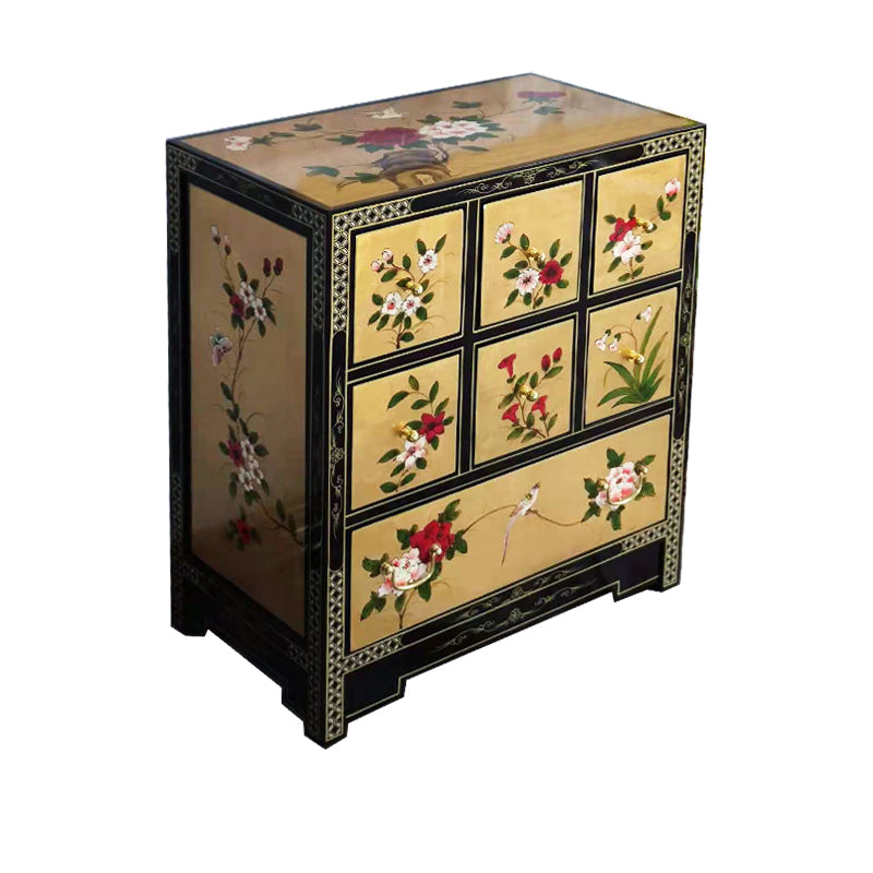 Contemporary Glam Double Dresser Birch Vertical Storage Chest Dresser for Bedroom