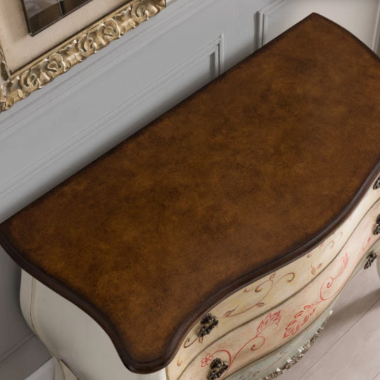 Traditional Wooden Dresser Horizontal 3 Drawers Chest without Mirror