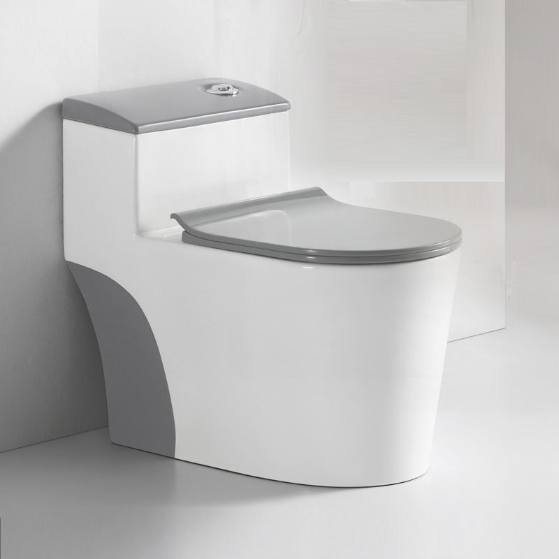 Traditional Gray Ceramic Flush Toilet Floor Mounted Urine Toilet for Washroom