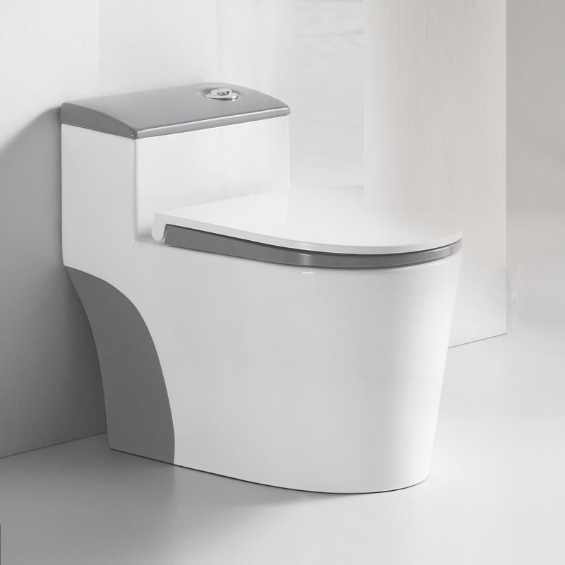 Traditional Gray Ceramic Flush Toilet Floor Mounted Urine Toilet for Washroom