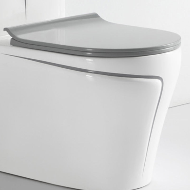 Traditional Gray Ceramic Flush Toilet Floor Mounted Urine Toilet for Washroom