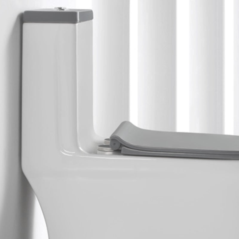 Traditional Gray Ceramic Flush Toilet Floor Mounted Urine Toilet for Washroom