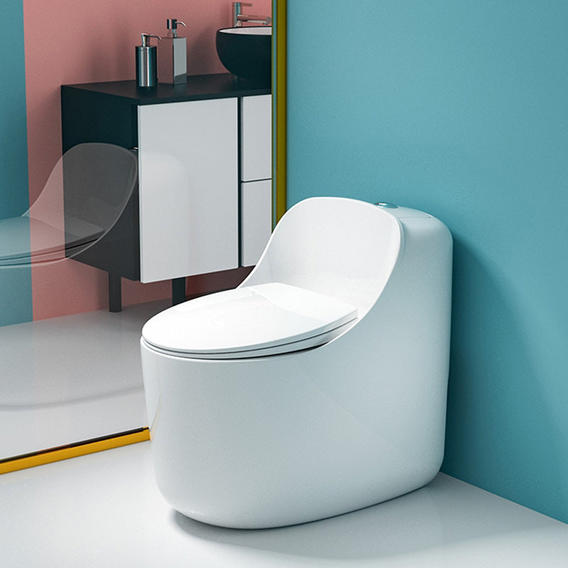 Modern Ceramic Flush Toilet Floor Mounted Urine Toilet with Slow Close Seat for Washroom