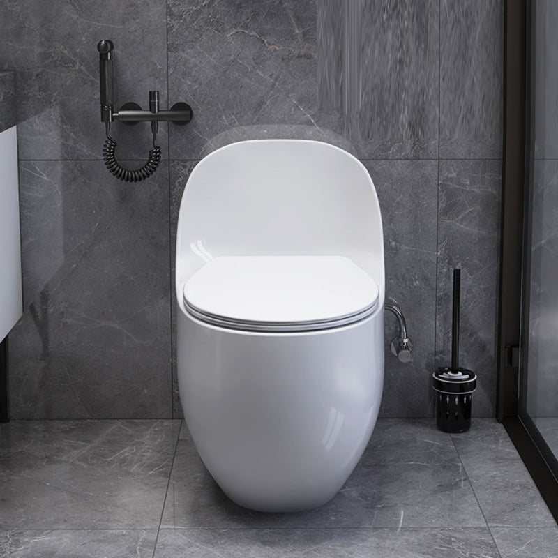 Modern Ceramic Flush Toilet Floor Mounted Urine Toilet with Slow Close Seat for Washroom