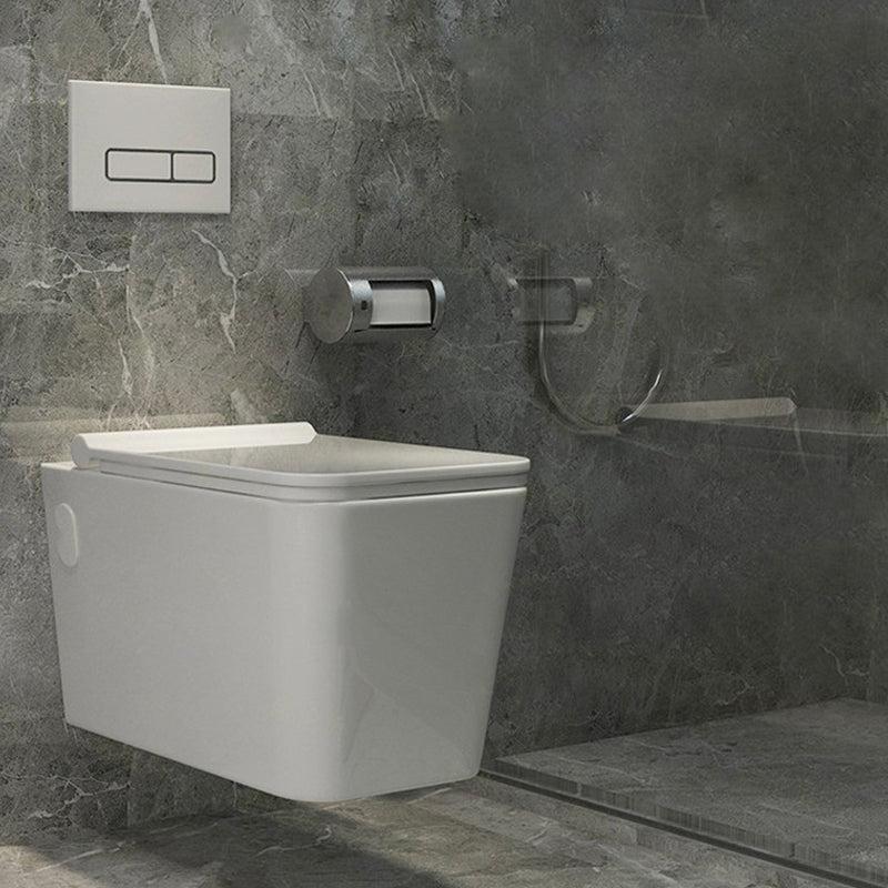 Modern Ceramic Flush Toilet White Wall Hung Toilet Bowl for Washroom