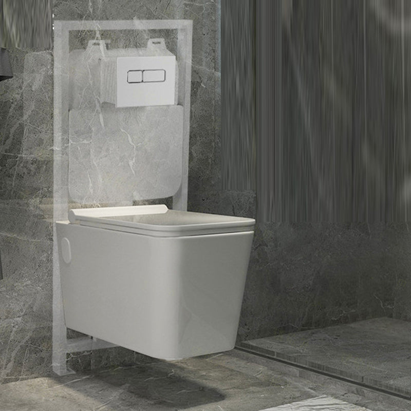 Modern Ceramic Flush Toilet White Wall Hung Toilet Bowl for Washroom