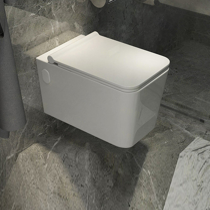 Modern Ceramic Flush Toilet White Wall Hung Toilet Bowl for Washroom