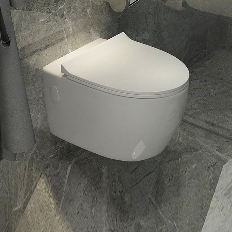 Modern Ceramic Flush Toilet White Wall Hung Toilet Bowl for Washroom