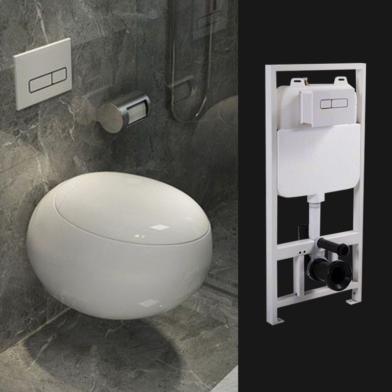 Modern Ceramic Flush Toilet White Wall Hung Toilet Bowl for Washroom