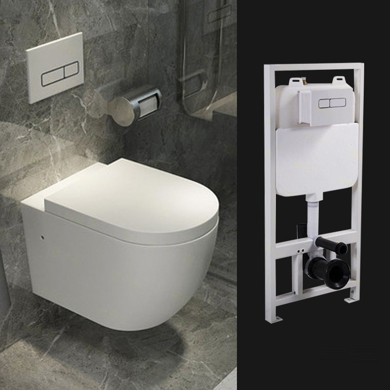 Modern Ceramic Flush Toilet White Wall Hung Toilet Bowl for Washroom