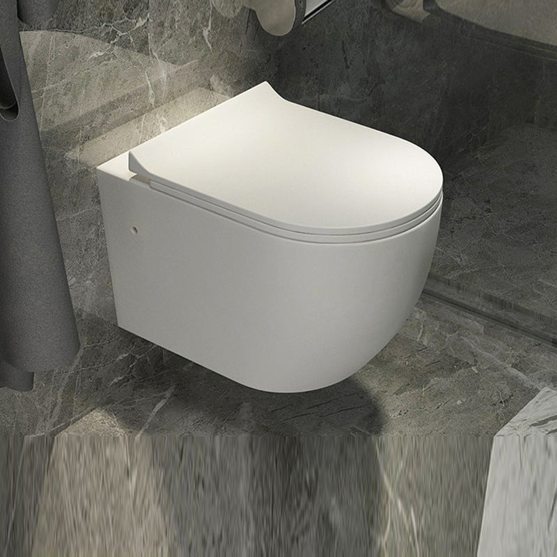 Modern Ceramic Flush Toilet White Wall Hung Toilet Bowl for Washroom