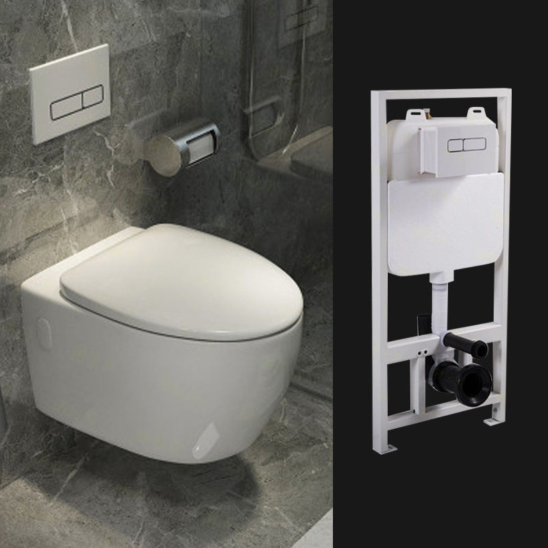 Modern Ceramic Flush Toilet White Wall Hung Toilet Bowl for Washroom