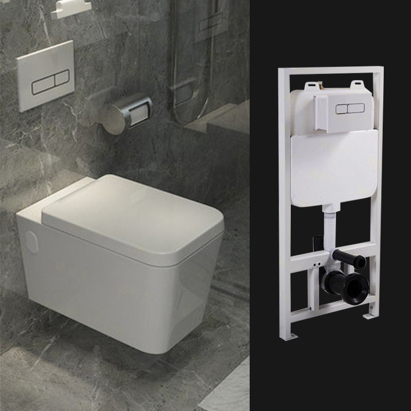 Modern Ceramic Flush Toilet White Wall Hung Toilet Bowl for Washroom