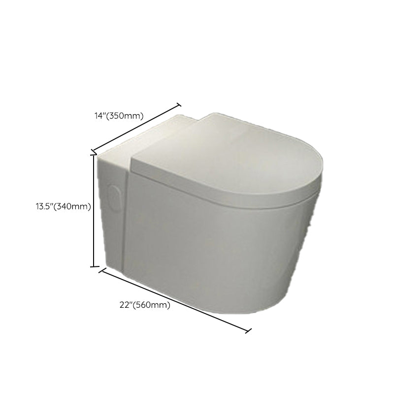 Modern Ceramic Flush Toilet White Wall Hung Toilet Bowl for Washroom