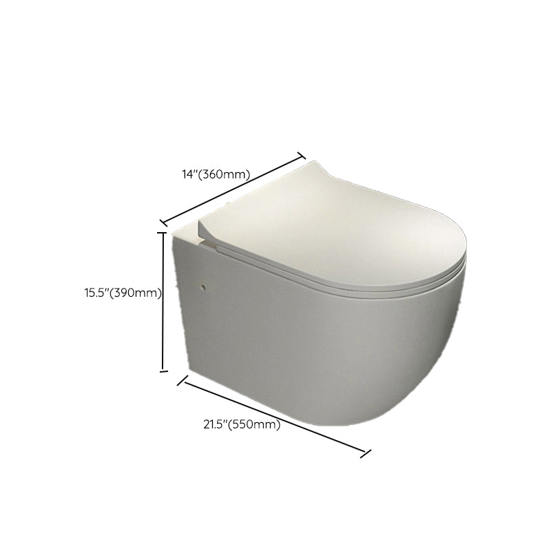 Modern Ceramic Flush Toilet White Wall Hung Toilet Bowl for Washroom