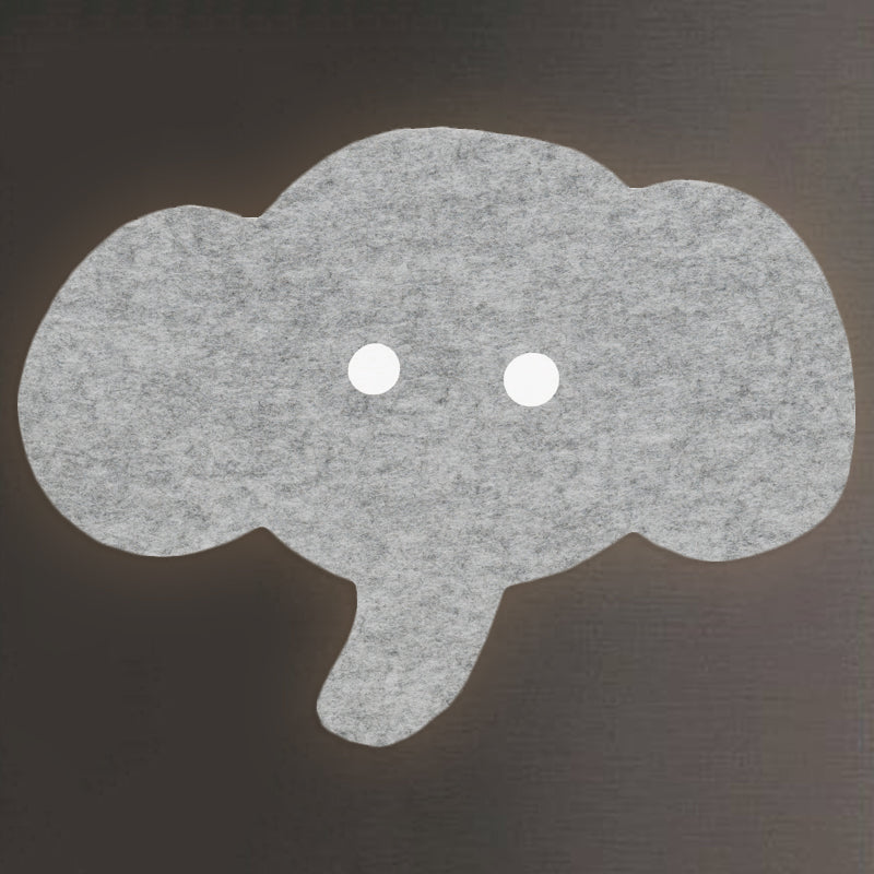 Felt Sheep/Pine Tree/Airship Wall Lamp Sconce Cartoon LED Wall Mount Light Fixture in Pink/Green/Blue for Kids Bedroom