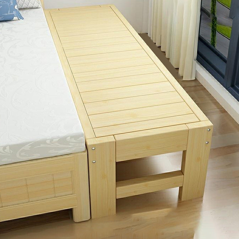 Wood Baby Crib with Mattress Modern Nursery Bed with Guardrail