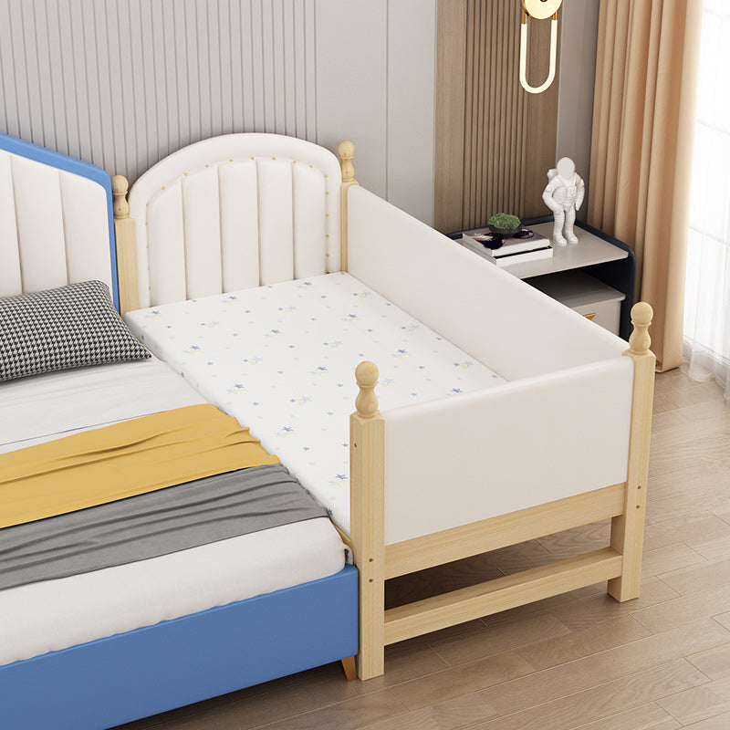 Wood Baby Crib with Mattress Modern Nursery Bed with Guardrail