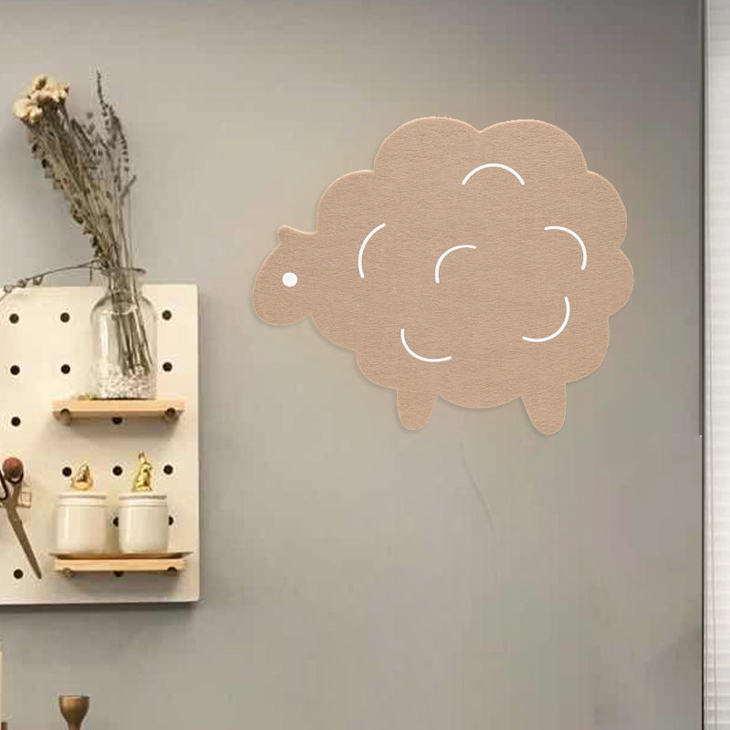 Felt Sheep/Pine Tree/Airship Wall Lamp Sconce Cartoon LED Wall Mount Light Fixture in Pink/Green/Blue for Kids Bedroom