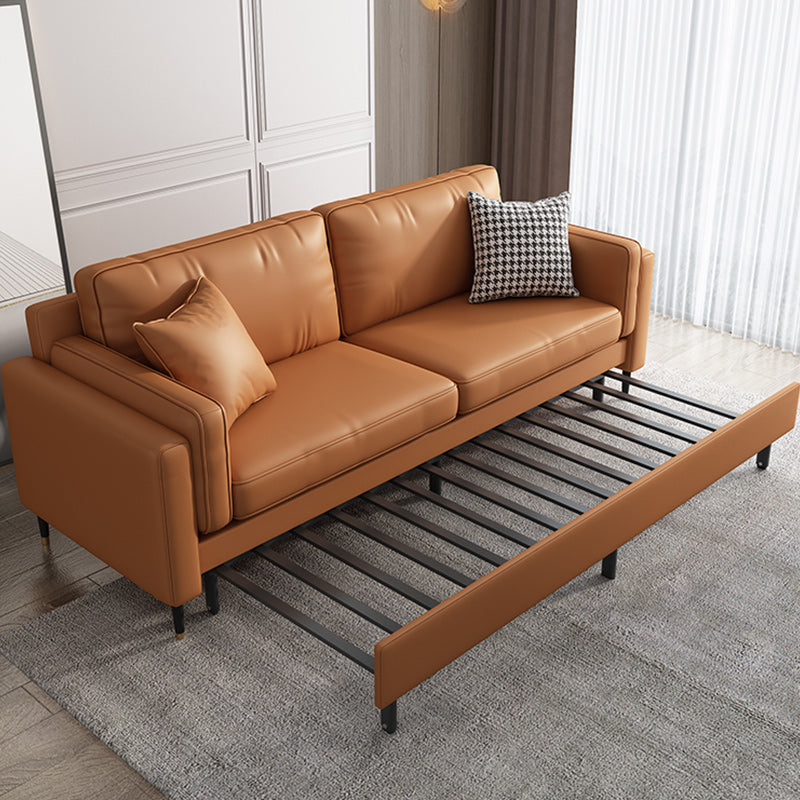 33" Wide Contemporary Sleeper Sofa Futon Orange Sleeper Sofa