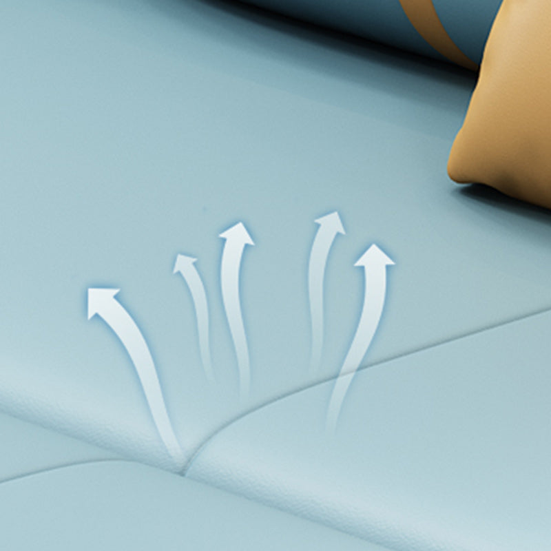 Glam Blue Sleeper Sofa Pillow Included Futon Sleeper Sofa Bed with Storage