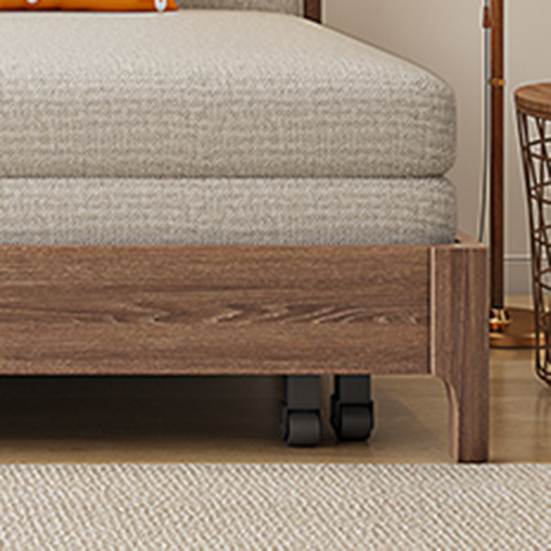 31" Wide Scandinavian Sleeper Sofa Futon Wood Foldable Sleeper Sofa