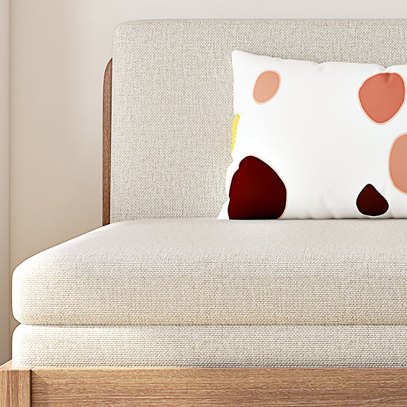 31" Wide Scandinavian Sleeper Sofa Futon Wood Foldable Sleeper Sofa