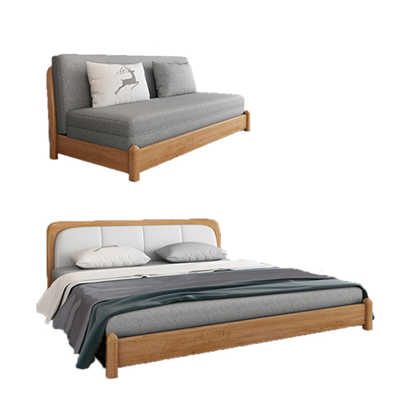 31" Wide Contemporary Sleeper Sofa Futon Gray Wood Sleeper Sofa