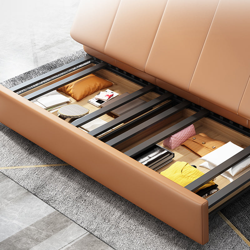 Modern Sleeper Sofa Pillow Back Futon Sleeper Sofa Bed with Storage