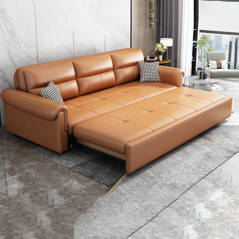 Modern Sleeper Sofa Pillow Back Futon Sleeper Sofa Bed with Storage