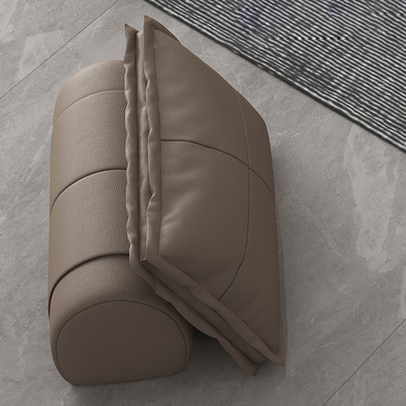 Contemporary Faux Leather Sleeper Sofa Pillow Back Futon Sleeper Sofa Bed