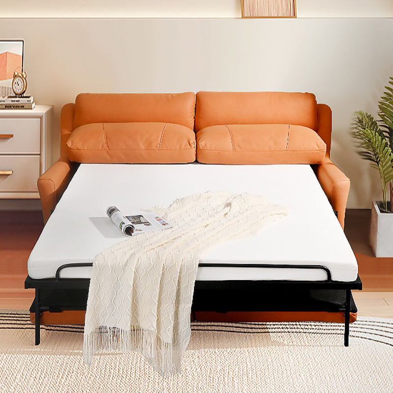 Scandinavian Sleeper Sofa Faux Leather Futon Sleeper Sofa Bed