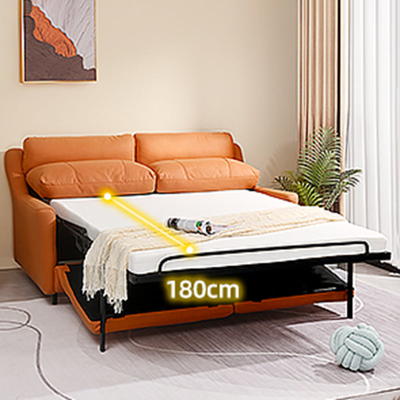 Scandinavian Sleeper Sofa Faux Leather Futon Sleeper Sofa Bed