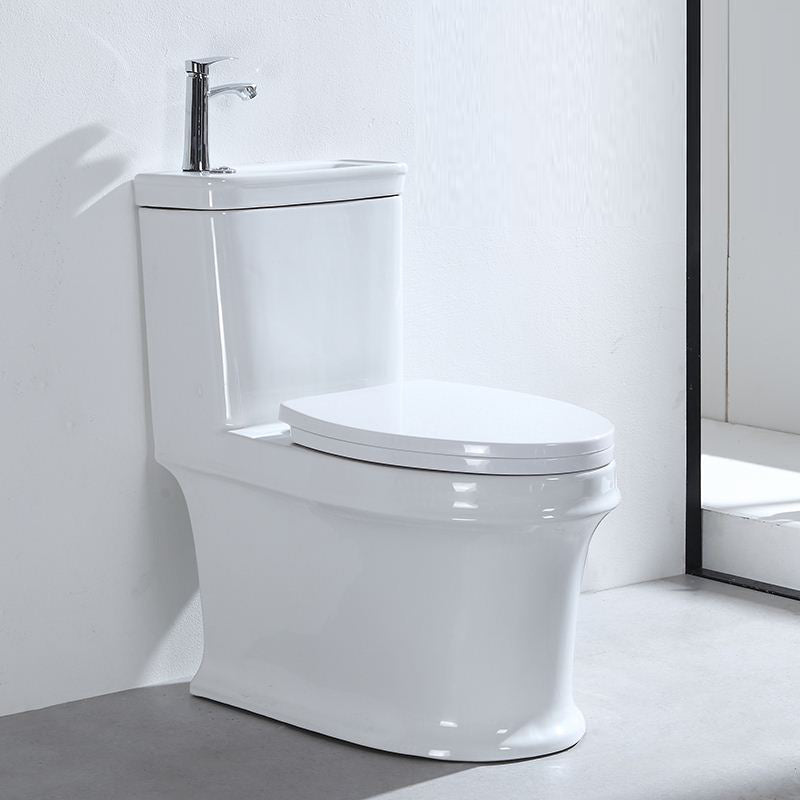 Contemporary One Piece Flush Toilet Seat Included Urine Toilet for Bathroom