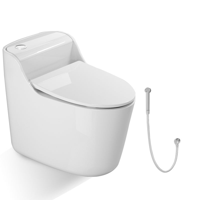 Traditional Ceramic Flush Toilet Floor Mounted Urine Toilet with Seat for Washroom