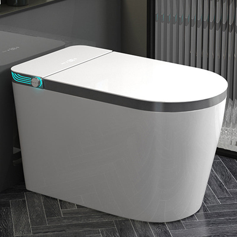 Contemporary Ceramic Flush Toilet Floor Mount Urine Toilet with Seat for Washroom