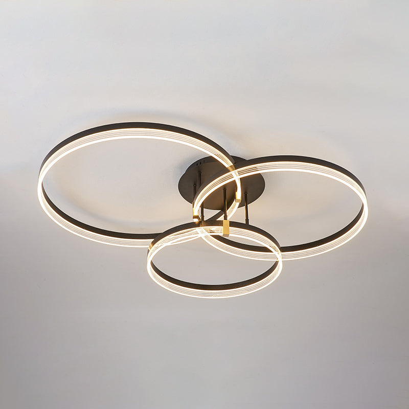 Modern Ceiling Lamp Circle LED Flush Mount Light Fixture for Bedroom