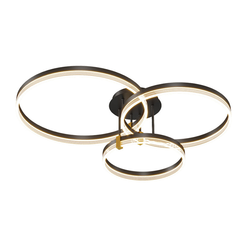 Modern Ceiling Lamp Circle LED Flush Mount Light Fixture for Bedroom