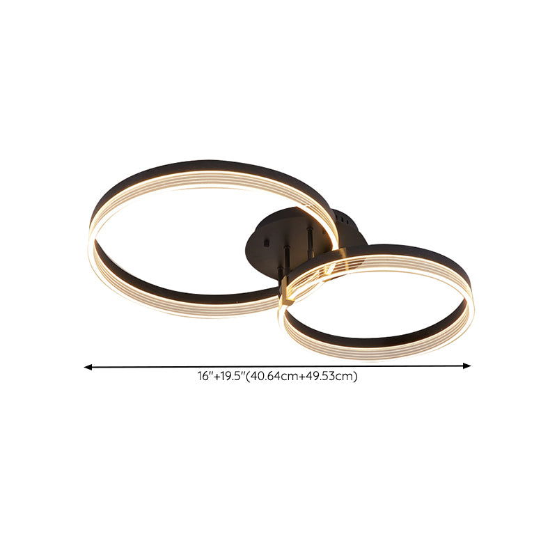 Modern Ceiling Lamp Circle LED Flush Mount Light Fixture for Bedroom