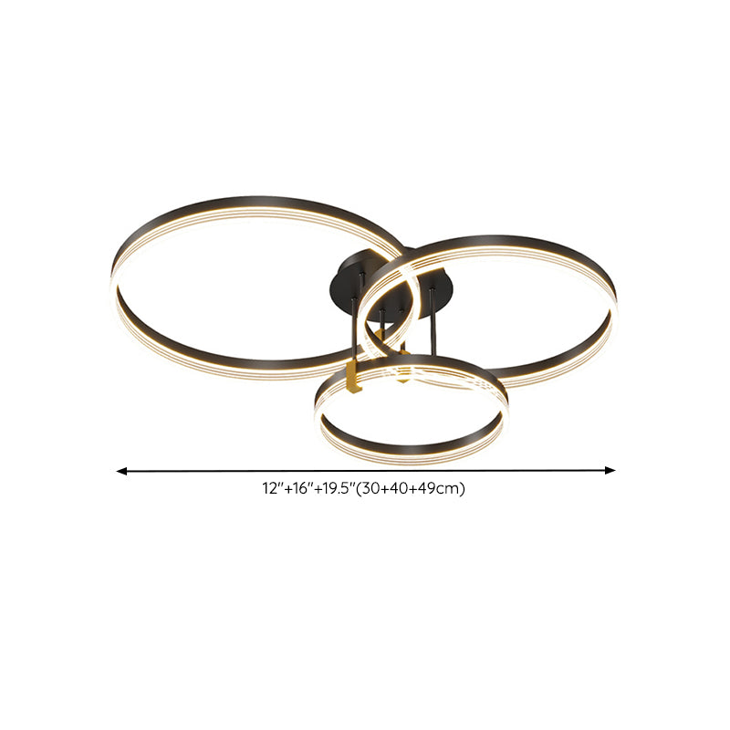 Modern Ceiling Lamp Circle LED Flush Mount Light Fixture for Bedroom