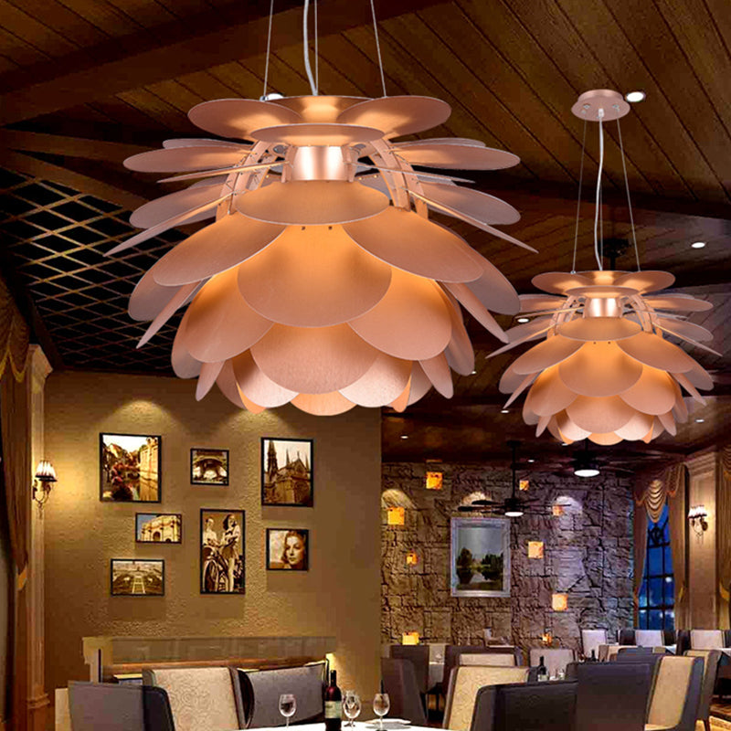 Pnecone Metal Hanging Anhänger zeitgenössische 1 leichte Kupfer -Decken -Decken -Federung für das Restaurant